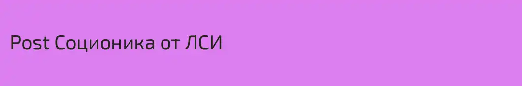 Post Соционика от ЛСИ